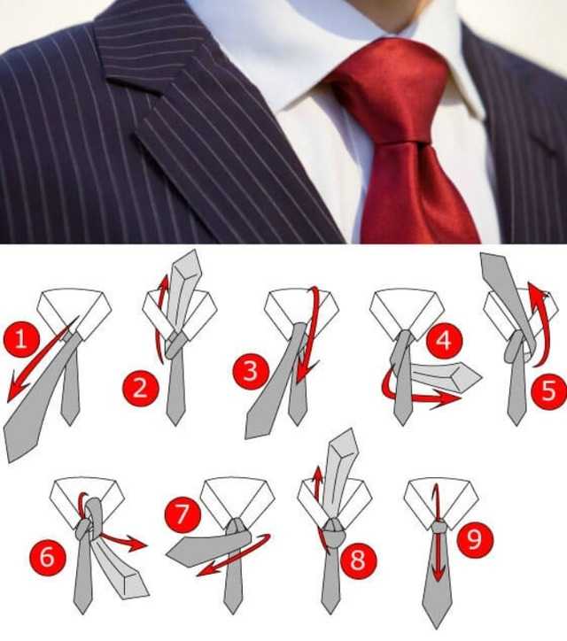Как завязать галстук пошагово (фото): простой способ